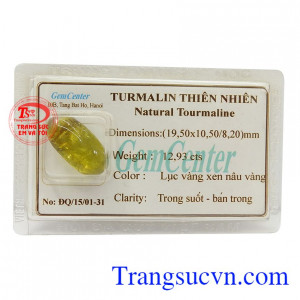 Đá Tourmaline vàng tourmaline thiên nhiên kèm giấy kiểm định, thương hiệu trang sức uy tín trên toàn quốc