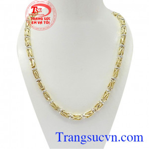 Dây chuyền nam vàng đẳng cấp là sản phẩm đẹp được kết hợp tinh tế giữ vàng trắng và vàng màu mang đến sự lịch lãm cho đấng mày râu