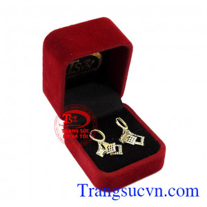 Hoa tai nữ vàng độc đáo chất lượng, bảo hành 6 tháng,Hoa tai nữ vàng độc đáo