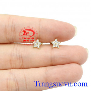 Trang sức Em và Tôi nhận đặt hàng thiết kế theo yêu cầu của từng khách hàng,Hoa tai nữ vàng ngôi sao
