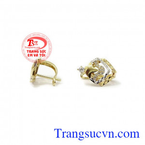 Sản phẩm phù hợp làm quà tặng cho người thân, bạn bè,Hoa tai vàng chất lượng