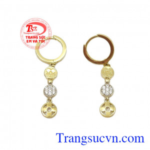 Trang sức Em và Tôi nhận đặt thiết kế 3D các sản phẩm vàng trang sức theo yêu cầu,Hoa tai vàng Van Cleef Arpels