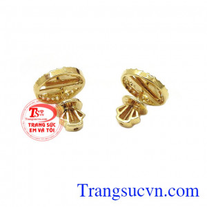 Hoa tai vàng tây sang trọng