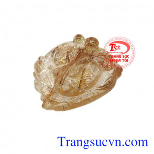 Sản phẩm thích hợp làm quà tặng ý nghĩa cho người yêu thương,Mặt di lặc thạch anh tóc vàng bình an