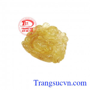 Mặt phật mang đến sự may mắn, vui vẻ và hạnh phúc,Mặt di lặc thạch anh tóc vàng đẹp