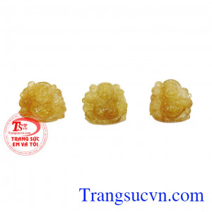 Mặt di lặc thạch anh tóc vàng đẹp