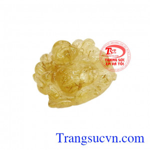 Mặt phật có thể bọc vàng để giúp cho sản phẩm được bền đẹp hơn,Mặt di lặc thạch anh tóc vàng hoan hỉ