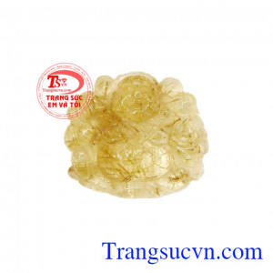 Mặt di lặc thạch anh tóc vàng hoan hỉ được chạm khắc từ đá thạch anh tóc vàng thiên nhiên tỉ mỉ và tinh tế,Mặt di lặc thạch anh tóc vàng hoan hỉ