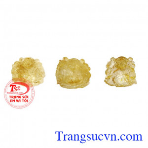 Mặt di lặc thạch anh tóc vàng hoan hỉ