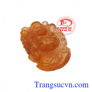 Mặt di lặc thạch anh tóc vàng thiên nhiên thích hợp để bọc vàng hoặc bạc đảm bảo bền đẹp,Mặt di lặc thạch anh tóc vàng thiên nhiên