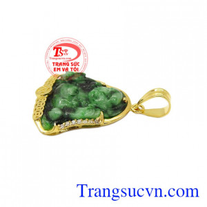 Mặt phật Di Lặc Jadeite thịnh vượng có giấy kiểm định uy tín.