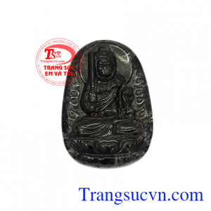 Mặt phật tuổi dậu thạch anh tóc đen