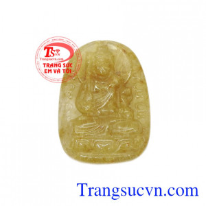 Mặt phật tuổi dậu thạch anh tóc vàng