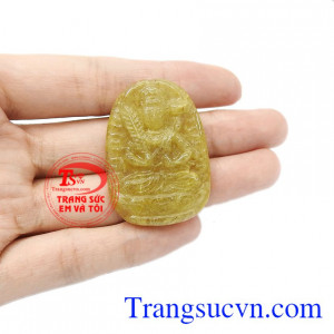 Mặt phật tuổi sửu - dần thạch anh tóc vàng có thể bọc vàng để đảm bảo tính bền đẹp.