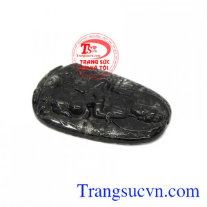 Thạch anh tóc đen thiên nhiên hợp mệnh, thích hợp làm quà tặng phong thủy cho người thân và bạn bè. Mặt phật tuổi tuất-hợi thạch anh tóc đen