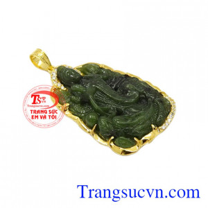 Mặt quan âm Nephrite đẹp mang lại sự an yên trong tâm mỗi người.