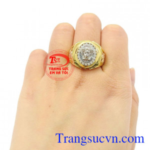 Nhẫn nam vàng mạnh mẽ chất lượng bảo hành 12 tháng.