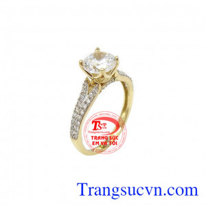 Nhẫn nữ vàng hạnh phúc là sản phẩm được nhập khẩu từ Hàn Quốc với kiểu dáng sang trọng