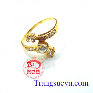 Nhẫn nữ vàng tây kiểu