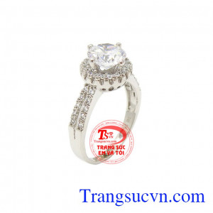 Nhẫn vàng trắng đẳng cấp mang đến vẻ đẹp sang trọng, quý phái và thời trang