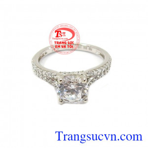 Nhẫn vàng trắng thời trang vàng 10k với chất lượng uy tín, giao hàng nhanh trên toàn quốc