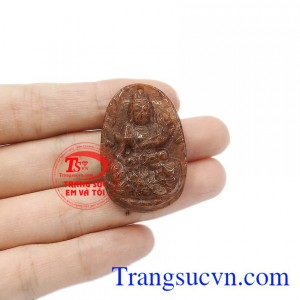 Sản phẩm có thể bọc vàng hoặc bạc để đảm bảo độ bền đẹp. Phật bản mệnh tuổi thìn-tỵ thạch anh tóc.