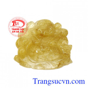 Phật di lặc thạch anh tóc vàng hợp mệnh