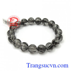 Thạch anh tóc đen chuỗi tay chất lượng cao, màu sắc đẹp, đeo hợp thời trang và phong cách