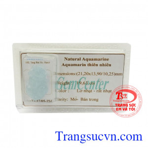 Tỳ hưu Aquamarine mệnh Thủy, mặt tỳ hưu aquamarine phong thủy cho người mệnh Thủy