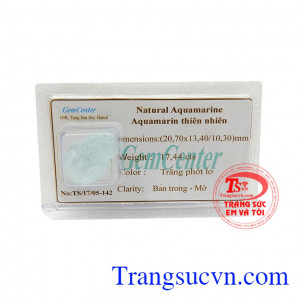 Tỳ hưu Aquamarine phớt trắng, màu xanh nước biển của Aquamarine thuộc hành thủy, là trang sức cầu tài, cầu may mắn và bình an cho người mệnh Thủy và mệnh Mộc