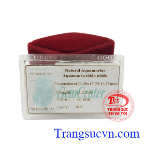 Aquamarine đem lại nhiều may mắn, làm tăng vẻ đẹp của người sở hữu và thịnh vượng cho người đeo