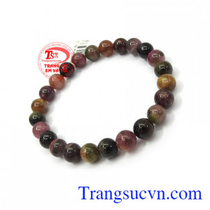 Vòng tay Turamaline tự nhiên có tác dụng mang lại bình an, may mắn và tài lộc cho người đeo