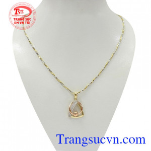 Bộ dây vàng nữ quý phái vàng 18k màu sắc đẹp, chất lượng cao, kết hợp độc đáo, mới lạ