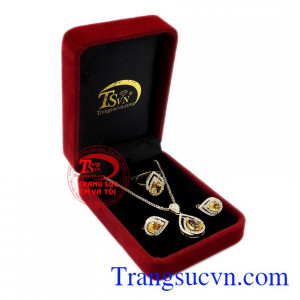 Bộ trang sức Citrine sang trọng