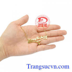 Dây chuyền Happy birthday độc đáo.