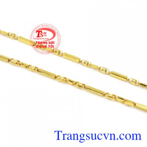 Dây chuyền nam vàng phong độ 10k sáng bóng, bắt mắt.