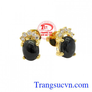 Hoa tai nữ Sapphire là quà tặng mang ý nghĩa may mắn dành cho người đeo. 
