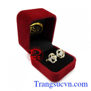 Hoa tai nữ vàng xinh xắn 18k phù hợp làm quà tặng ý nghĩa cho người bạn yêu thương