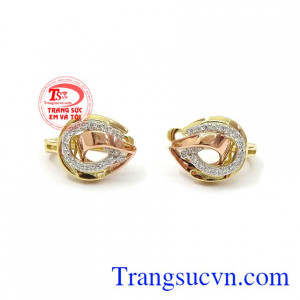 Hoa tai vàng sang trọng tinh tế chế tác theo công nghệ 3D của Hàn Quốc là món quà tuyệt vời cho chính bạn