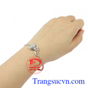 Lắc tay nữ hồ ly vàng trắng