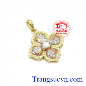 Sản phẩm thích hợp làm quà tặng cho người thân hoặc bạn bè,Mặt dây hoa vàng nữ đẹp