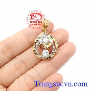 Mặt dây thương hiệu, uy tín, chất lượng bảo hành 12 tháng,Mặt dây hoa vàng nữ tinh tế