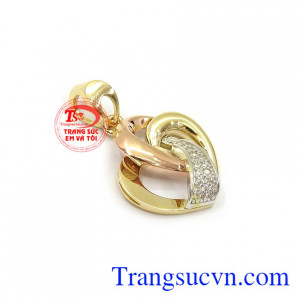 Mặt dây nữ trái tim tinh tế 18k phù hợp nhiều loại dây chuyền và phong cách thời trang đa dạng