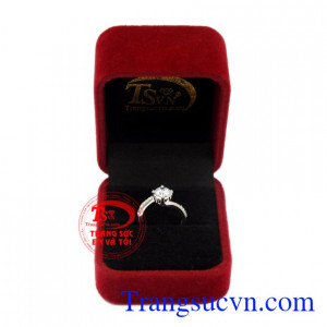 Nhẫn nữ vàng trắng dễ thương