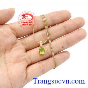 Sản phẩm thích hợp làm quà tặng cho người thân hoặc bạn bè,Bộ mặt dây Peridot dịu dàng