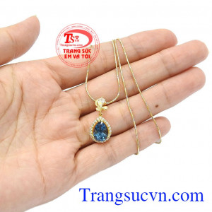 Sản phẩm thích hợp làm quà tặng cho người thân hoặc bạn bè,Mặt dây peridot sang trọng,Bộ mặt dây Topaz sang trọng