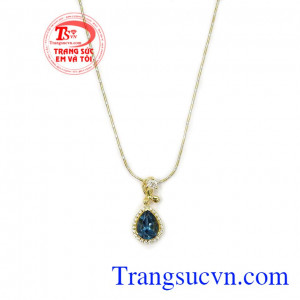 Bộ dây chuyền Topaz sang trọng tôn lên vẻ sang trọng, nữ tính cho phái đẹp,Bộ mặt dây Topaz sang trọng