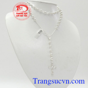 Chuỗi tràng hạt bằng bạc chế tác đẹp, chất lượng cao, chuỗi tràng hạt bạc cao cấp,Chuỗi tràng hạt bằng bạc