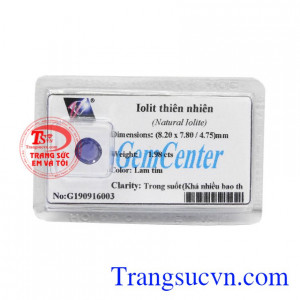 Đá Iolite ép vỉ chất lượng màu lam đẹp, có thể gắn làm mặt nhẫn, mặt dây chuyền. 