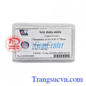 Đá Iolite ép vỉ thiên nhiên phù hợp với những người mệnh Thủy và mệnh Mộc.